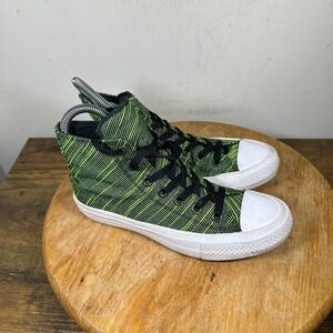 Converse All Star High Top Sneakers Green Black Shoes 151086C Womens Size 6